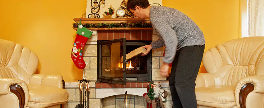 Rusted Metal Fireplace Restoration in Vernon Hills, Illinois